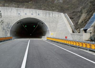 Entrance and exit of tunnel